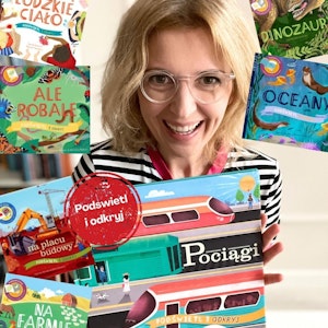 „Pociągi”. Seria Podświetl i odkryj. Książki dla dzieci 3-6 lat, Anna Jankowska